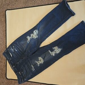 American Eagle Outfitters HighRise Slim Distressed Denium